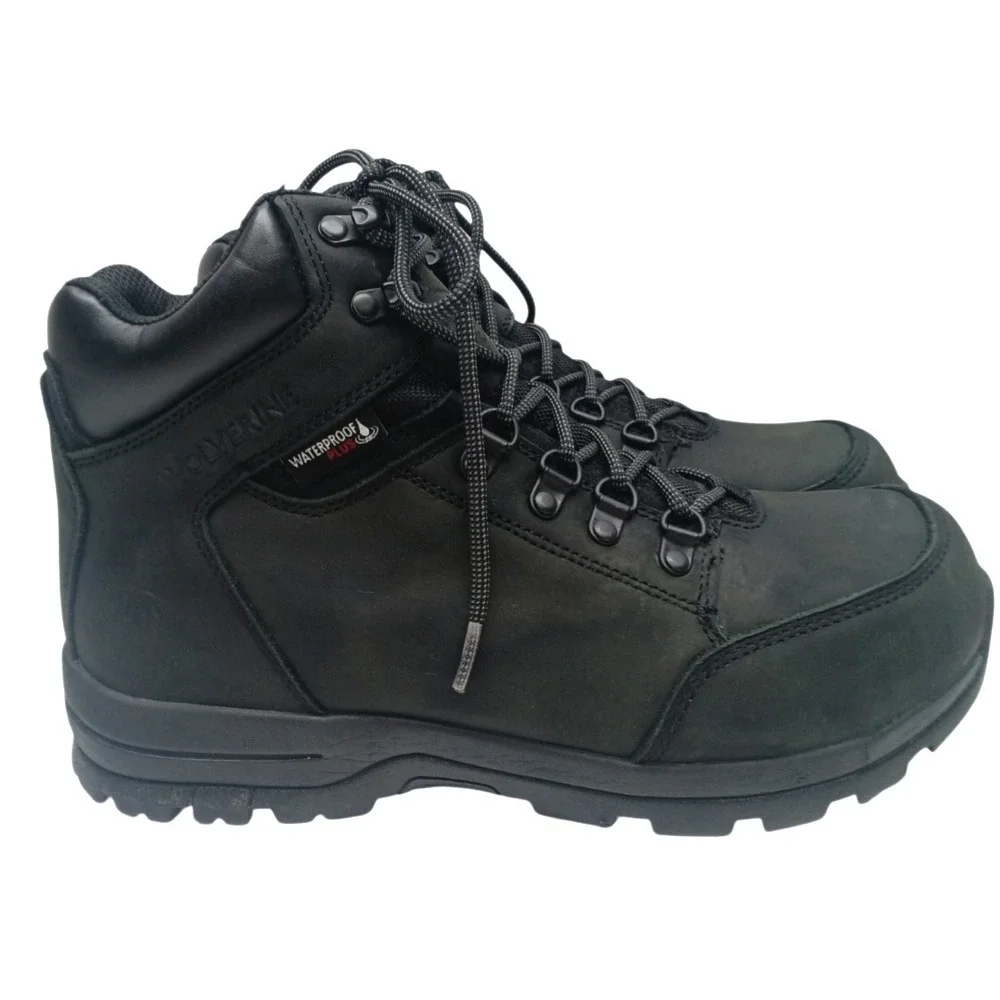 Wolverine‎ Grayson Mid Steel Toe Black Waterproof Work Boots W211042 Men Size 9